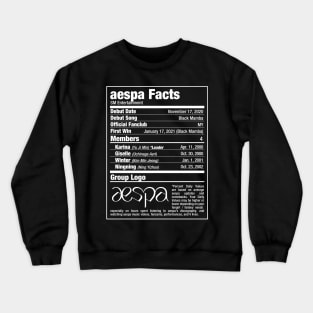 aespa Kpop Nutritional Facts 2 Crewneck Sweatshirt